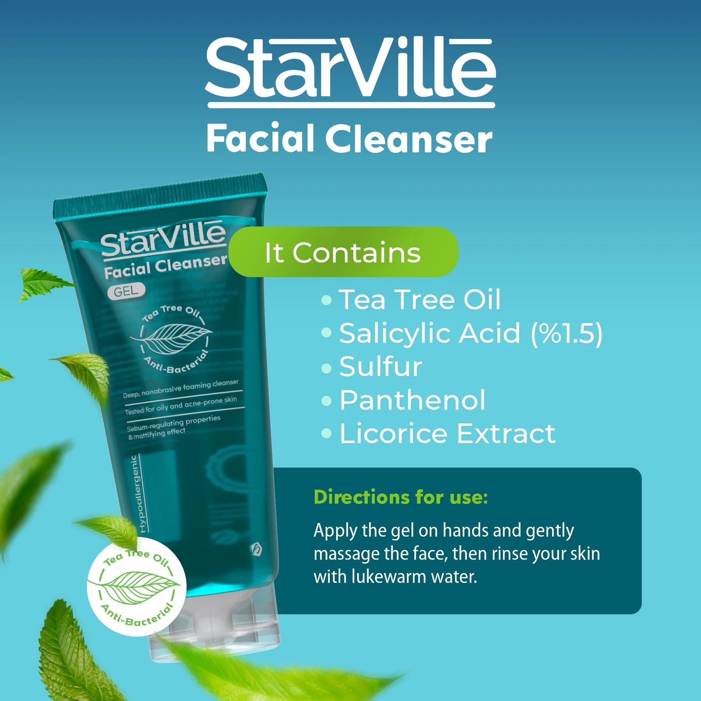 Starville Acne Prone Skin Facial Cleanser 400 ml