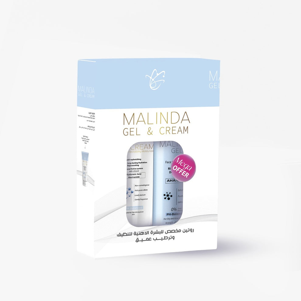 Oily skin set (Malinda Gel 250 ml + Malinda Cream 120 ml) – Cosmo Hyper