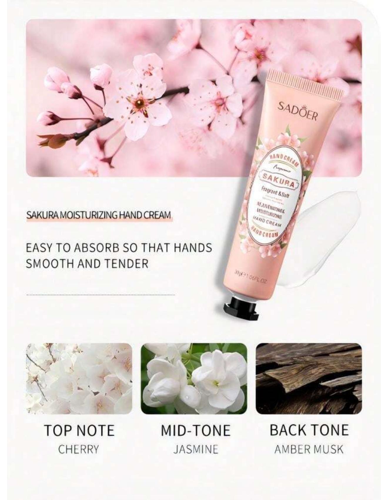 Autumn And Winter Hand Creams, Chamomile, Avocado, Cherry Blossom, Olive, Rose Hand Creams, Moisturizing(1 piece)