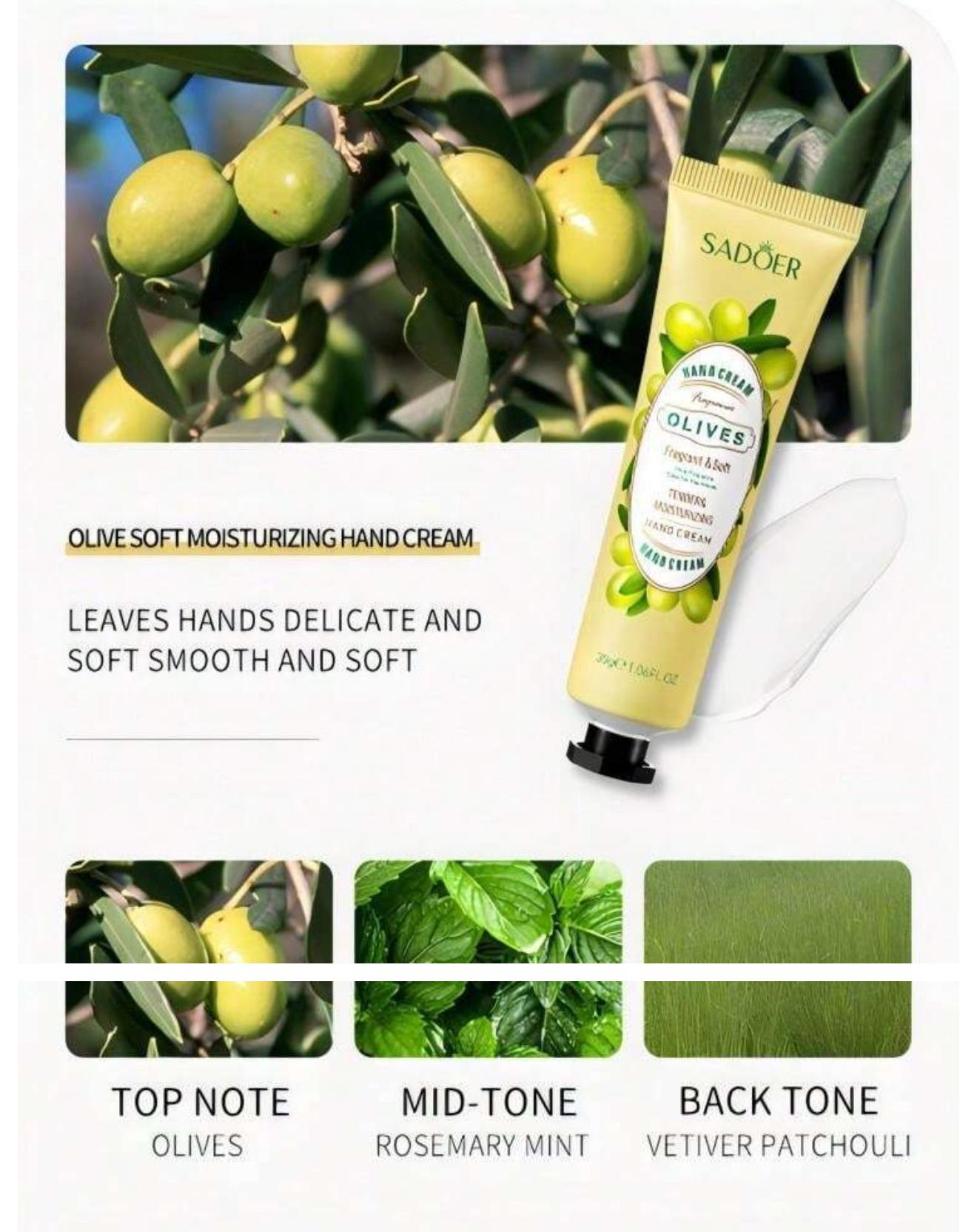 Autumn And Winter Hand Creams, Chamomile, Avocado, Cherry Blossom, Olive, Rose Hand Creams, Moisturizing(1 piece)