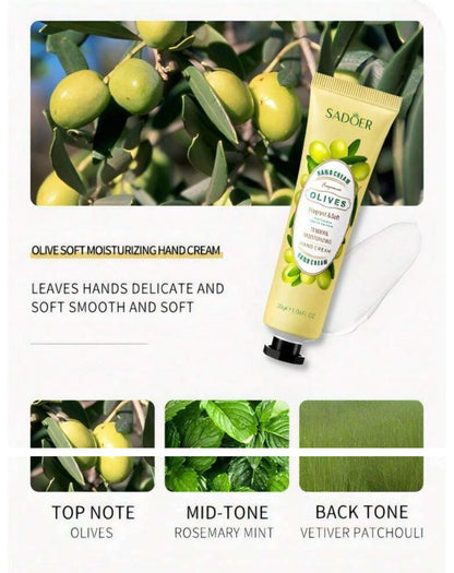 Autumn And Winter Hand Creams, Chamomile, Avocado, Cherry Blossom, Olive, Rose Hand Creams, Moisturizing(1 piece)