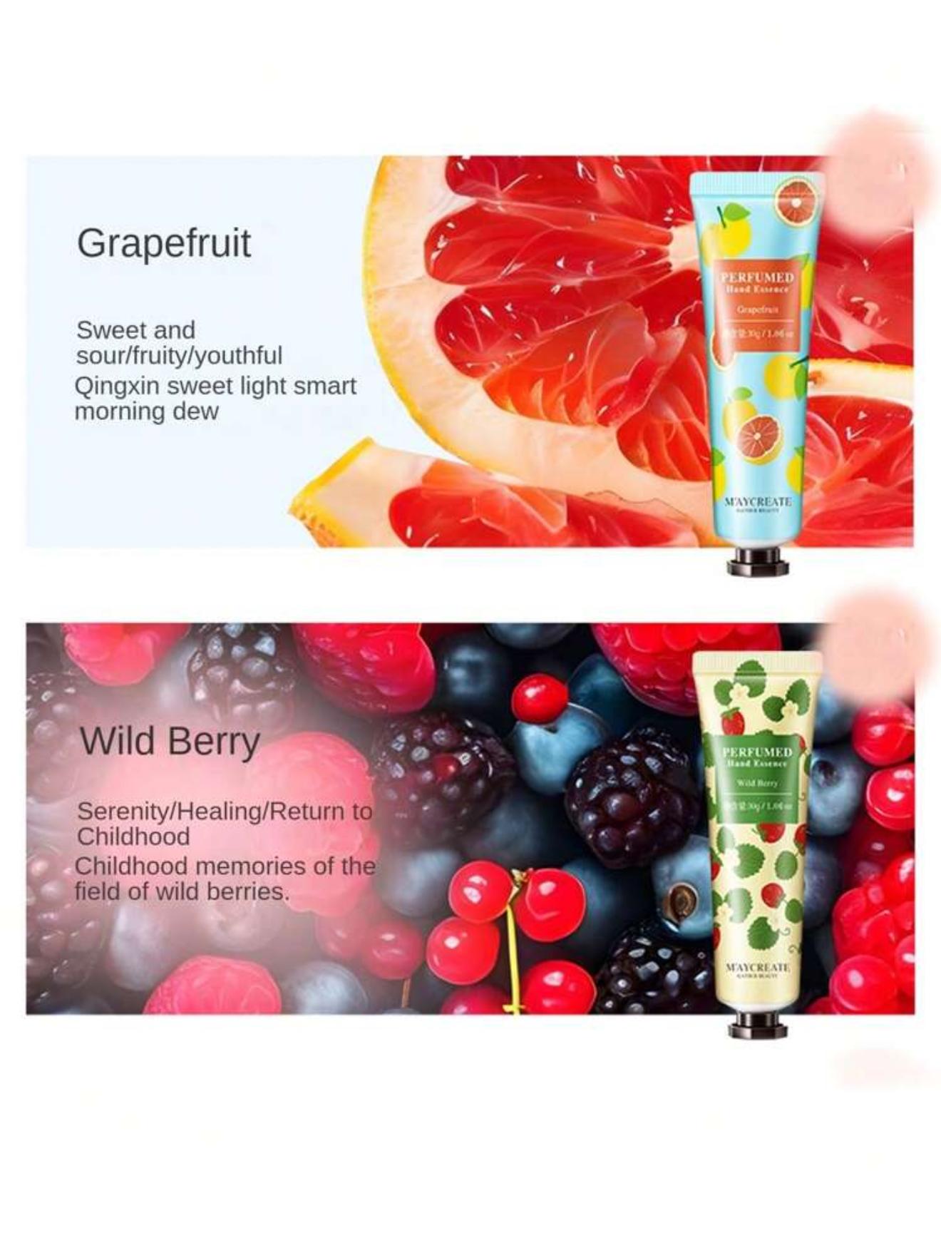 Fruit & Plant Fragrance Hand Cream Moisturizing & Hydrating Anti-Chapping Smooth Hands